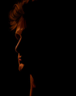 Red Tone Men Protrait