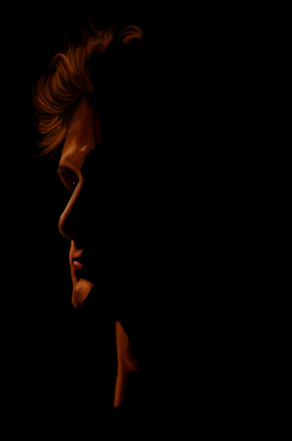 Red Tone Men Protrait